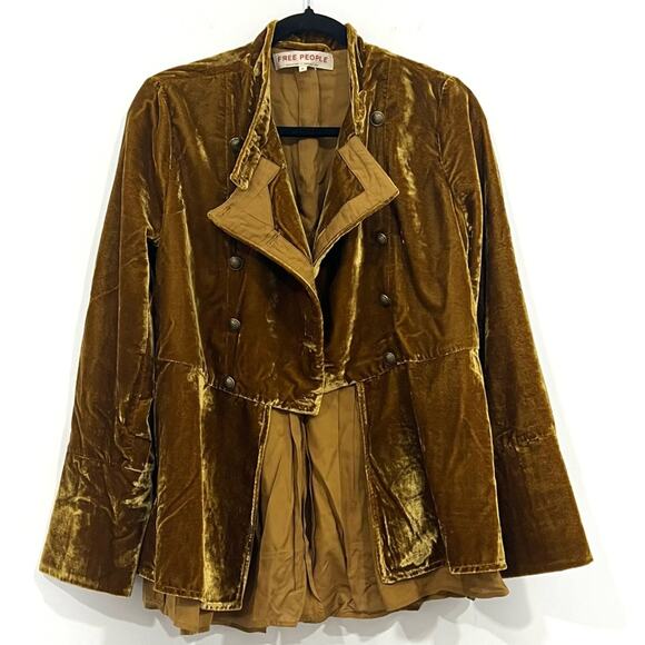 NEW Free People Faye Crushed Velvet Jacket - Picture 3 of 12
